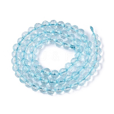 Dyed Transparent Crackle Glass Beads Strands GLAA-Q108-01A-A03-1