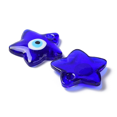 Handmade Evil Eye Lampwork Pendants LAMP-I026-12-A-1