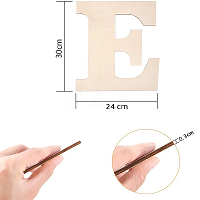 Letter Unfinished Wood Blank Cutouts DIY-ZX040-01E-1