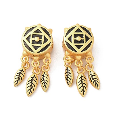 Rack Plating Brass European Beads KK-M245-01MAG-1
