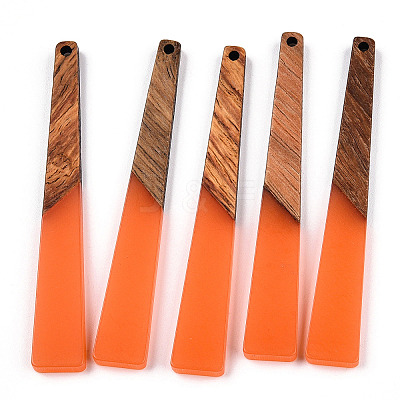 Translucent Resin & Walnut Wood Big Pendants RESI-TAC0017-46-B02-1