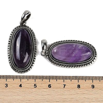 Natural Amethyst Pendants G-I370-07AS-06-1