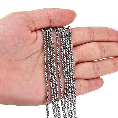 Non-Magnetic Synthetic Hematite Beads Strands G-G093-3mm-1
