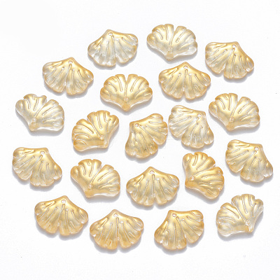 Two Tone Transparent Spray Painted Glass Pendants GLAA-T016-01B-1