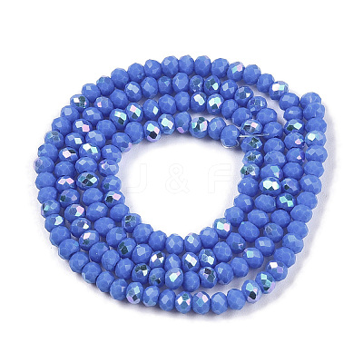 Electroplate Opaque Solid Color Glass Beads Strands LS-EGLA-A044-P2mm-L32-1