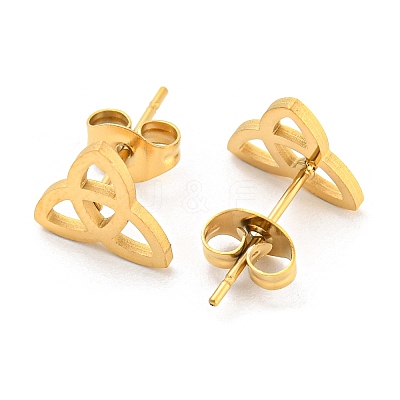 304 Stainless Steel Stud Earrings LS-EJEW-P235-01G-1