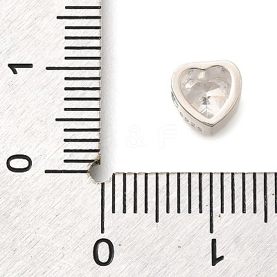 925 Sterling Silver Cubic Zirconia Beads STER-L066-06S-01-1