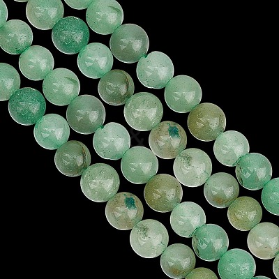2 Strands Natural Green Aventurine Beads Strands G-GO0001-29A-1