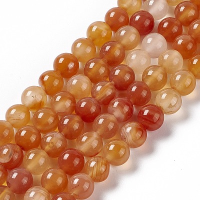 Natural Red Agate Beads Strands G-C011-01C-1