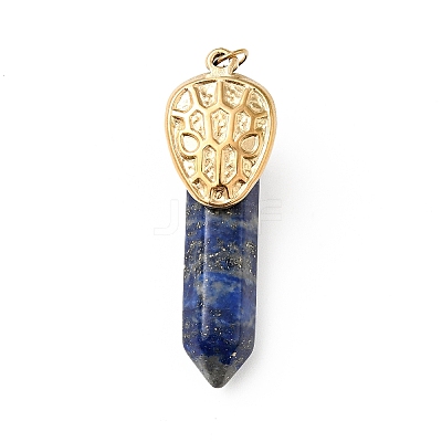 Snake Head Natural Lapis Lazuli Pointed Pendants G-I333-01E-1