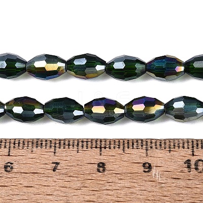 Electroplate Transparent Glass Beads Strands GL-N002-01A-A18-1