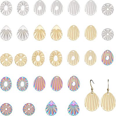30Pcs 304 Stainless Steel Pendant STAS-CA0001-76-1