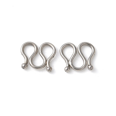304 Stainless Steel S-Hook Clasps STAS-Z124-04E-P-1