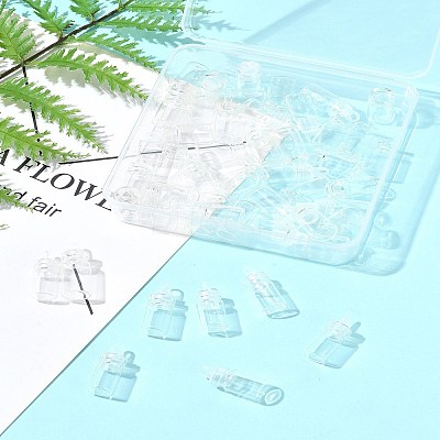 50Pcs Glass Bottle Pendant Decoration BOTT-FS0001-06-1