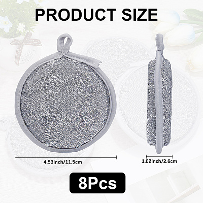 8Pcs Polyester with Cleaning Sponge for Bowl AJEW-GF0010-85-1