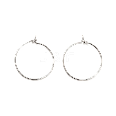 Brass Hoop Earring Findings KK-R112-038B-1