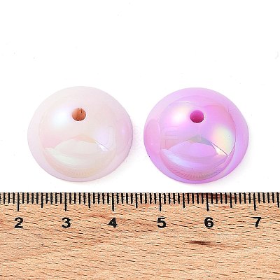 UV Plating Transparent Acrylic Beads OACR-Z013-04-1