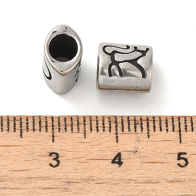 Oval with Constellation 304 Stainless Steel Beads STAS-E215-05AS-08-1