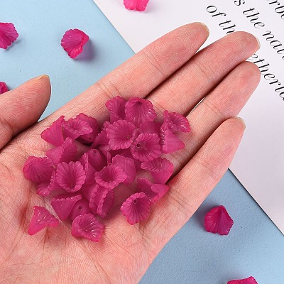 Frosted Acrylic Bead Caps MACR-S371-10A-706-1