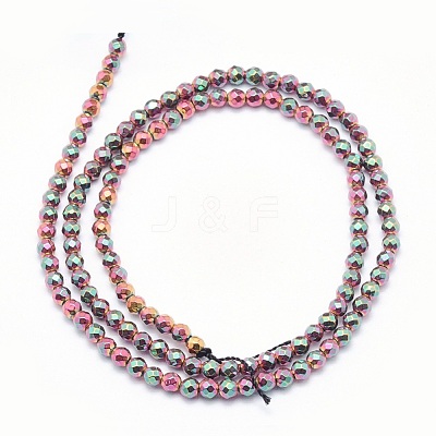 Electroplate Non-magnetic Synthetic Hematite Beads Strands G-L486-D-02-1