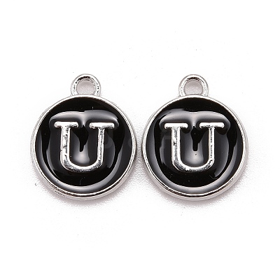 Platinum Plated Alloy Charms LS-ENAM-S118-02U-P-1