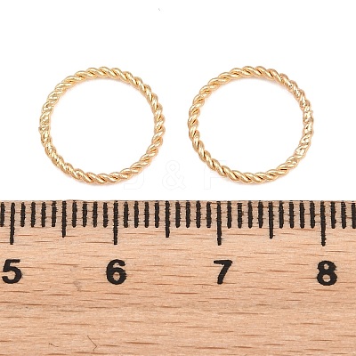 Brass Soldered Closed Jump Rings KK-K253-15E-03G-1