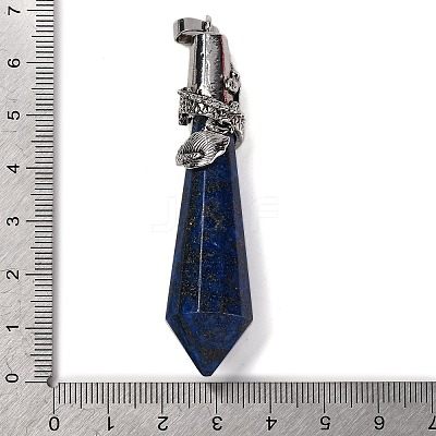 Natural Lapis Lazuli Dyed Pointed Big Pendants G-Q184-02N-AS-1