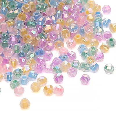 Eletroplated Transparent Glass Beads GLAA-TAC0031-002B-1
