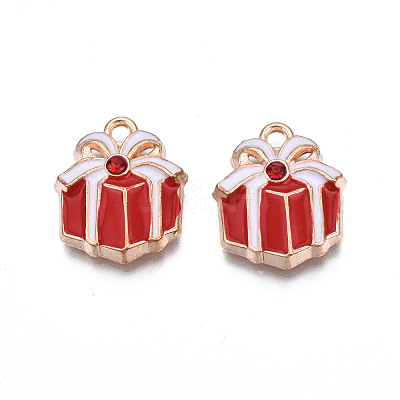 Christmas Alloy Enamel Pendants X-ENAM-Q442-57-1