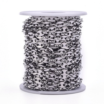 Tarnish Resistant 304 Stainless Steel Coffee Bean Chains CHS-G011-14P-1
