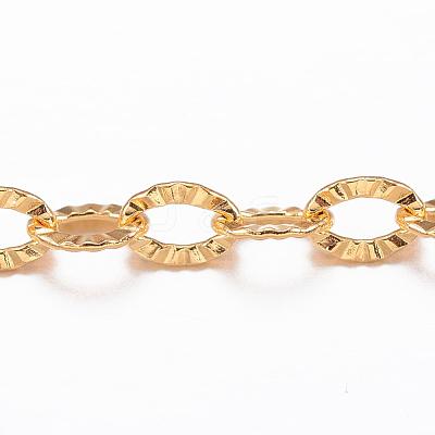 Ion Plating(IP) 304 Stainless Steel Textured Cable Chains CHS-H006-01G-1