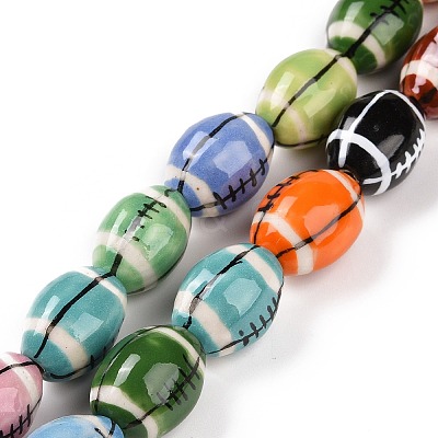 Handmade Porcelain Beads Strands PORC-E019-03P-1