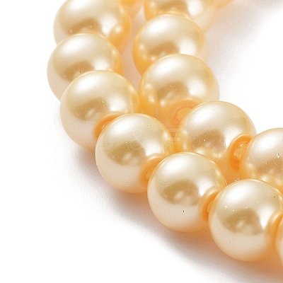 Baking Paint Pearlized Glass Pearl Round Bead Strands X-HY-Q330-8mm-61-1