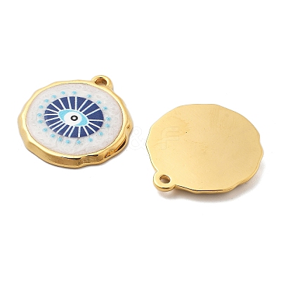 IP Plating(IP) 304 Stainless Steel Enamel Pendants STAS-A103-01G-02-1