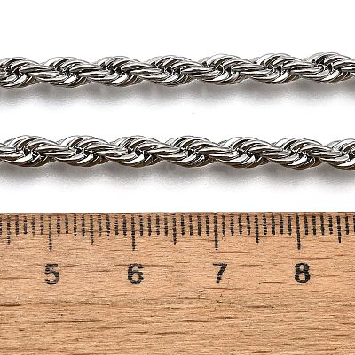 Non-Tarnish 304 Stainless Steel Rope Chain Necklaces X-NJEW-F226-03P-06-1