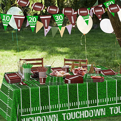 2Pcs Paper Rugby Triangle Flag Banners AJEW-SP0004-76-1
