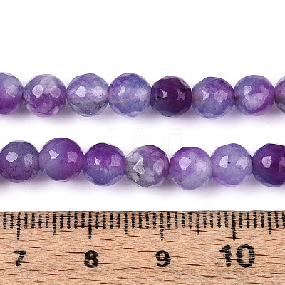 Dyed Natural White Jade Beads Strands X-G-T139-6mm-60-14-1