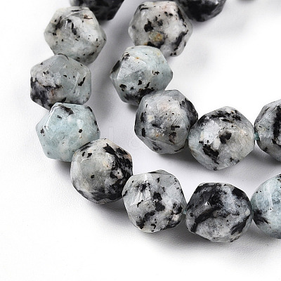 Dyed Natural Sesame Jasper Beads Strands G-T139-8mm-47J-1