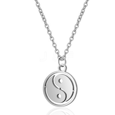 Non-Tarnish 201 Stainless Steel Pendants Necklaces NJEW-S069-TN056-1-1