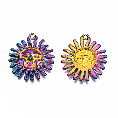 Rainbow Color Alloy Pendants PALLOY-N163-122-NR-1