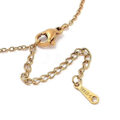PVD Vacuum Plating 201 Stainless Steel Pendant Necklaces NJEW-R267-02Y-G-1
