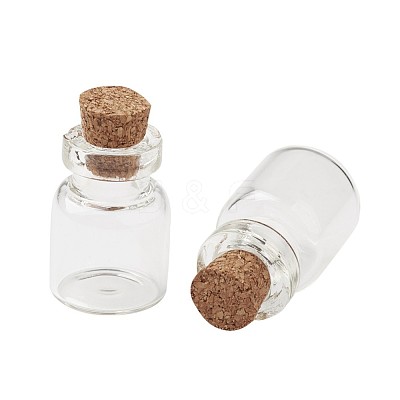 Clear Glass Jar Wishing Bottles Vials with Cork AJEW-JP0001-01-1