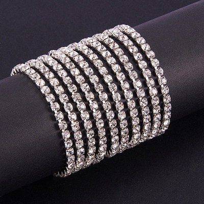 Brass Rhinestone Strass Chains CHC-T001-SS18-01S-1