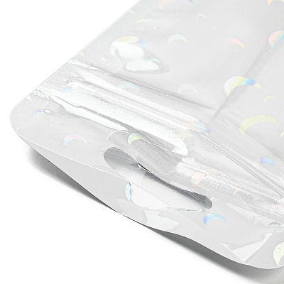 Rectangle Glitter Holographic Plastic Yin-yang Zip Top Gift Bags OPP-E004-01C-D02-1