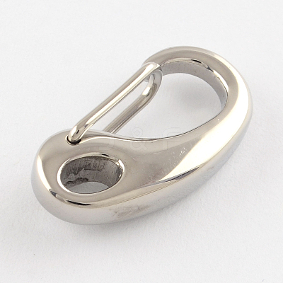 Tarnish Resistant Polished 316 Surgical Stainless Steel Keychain Clasp Findings STAS-R072-60-1