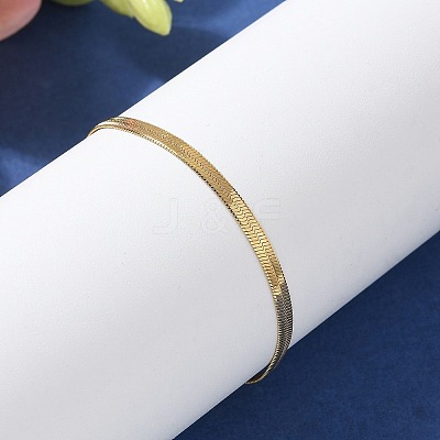 304 Stainless Steel Snake Chain Bracelets for Women Men STAS-S157-36B-G-1
