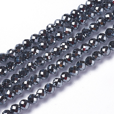 Terahertz Stone Beads Strands G-F596-37-4mm-1