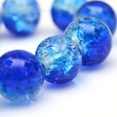 Baking Paint Crackle Glass Bead Strands CCG-S001-4mm-16-1