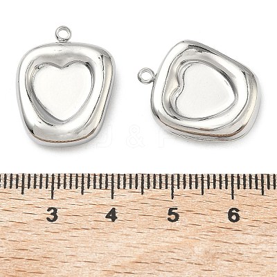 304 Stainless Steel Pendant Cabochon Settings STAS-C167-07D-P-1