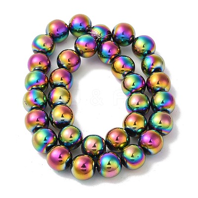 Electroplated Synthetic Magnetic Hematite Beads Strands G-I364-K01-07-1